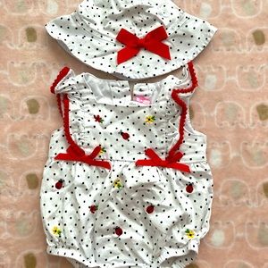 6-9 Months Goodland Ladybug Outfit With Hat